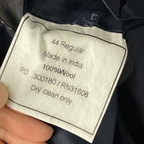 Jos A Bank Reserve Wool Blazer Sport Coat Mens 44R Plaid Tailored Fit Super 130s - Picture 6 of 16